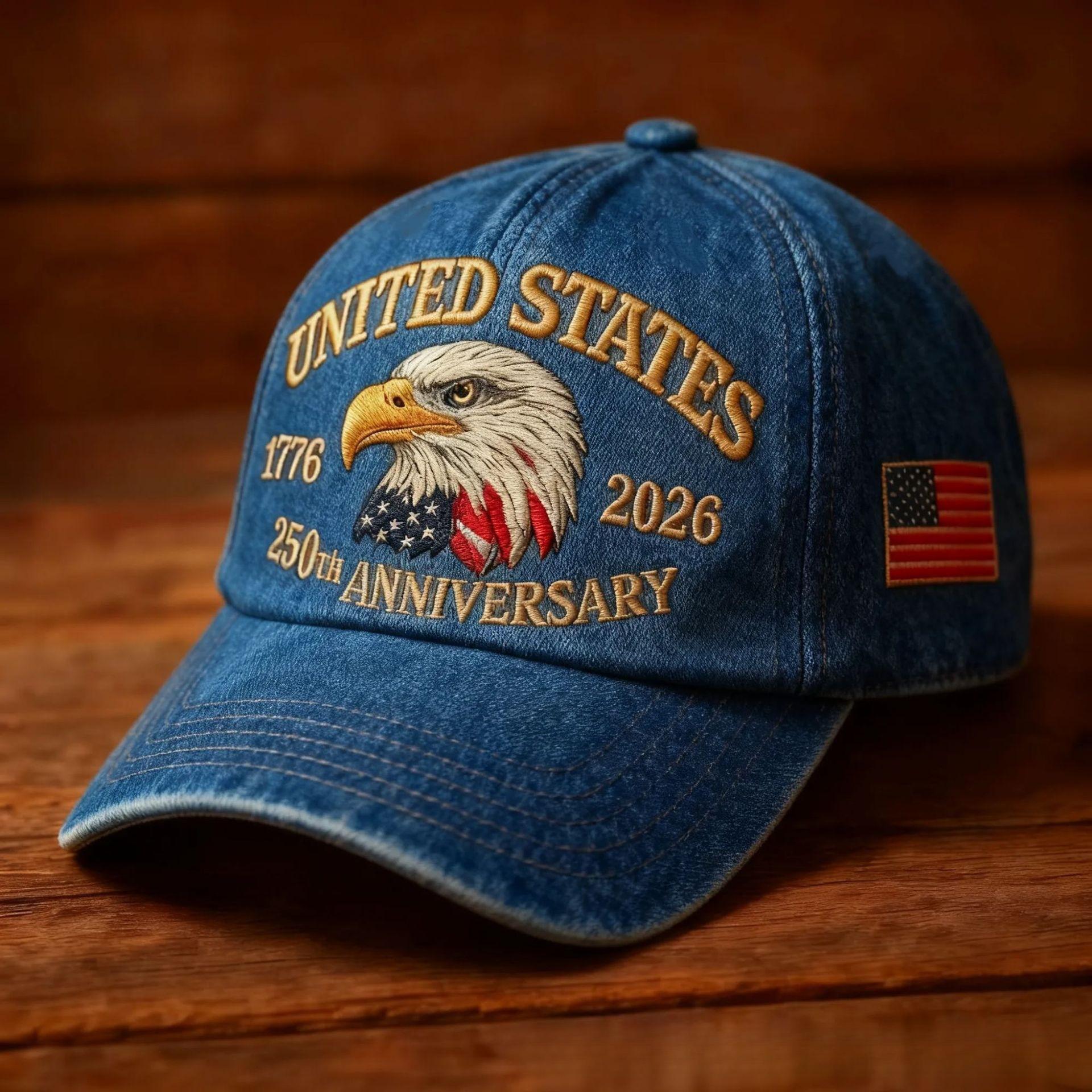 2026 New Printed Hat Marine Corps 250th Anniversary Cap Baseball Cap with National Flag