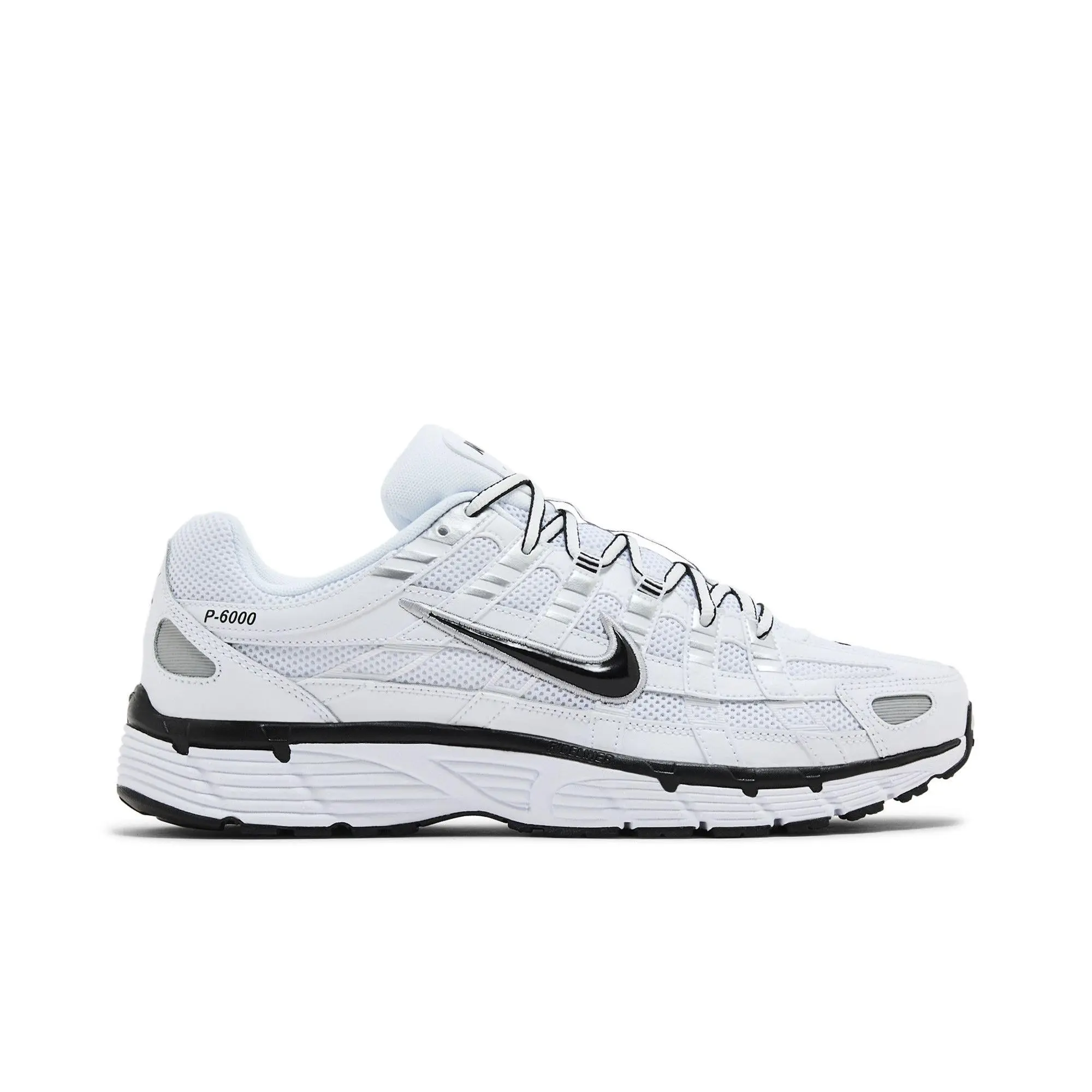 Nike P-6000 'White Metallic Silver Black' (Unisex) White/Metallic Silver/Black/Black running shoes CD6404 107