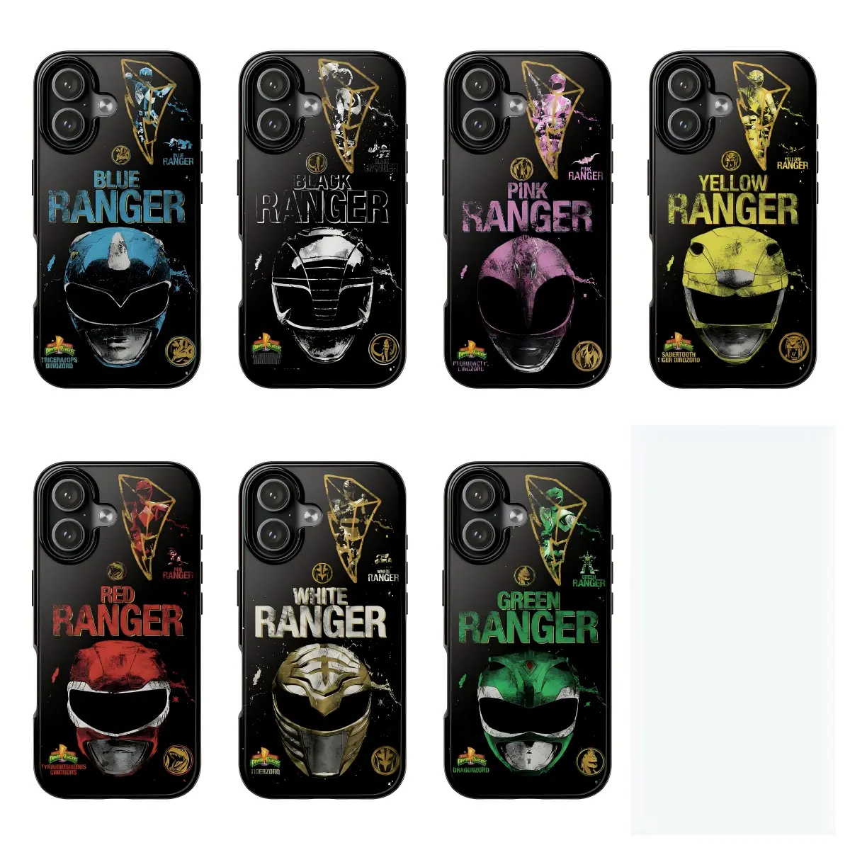Colorful Mighty Morphin Power Rangers Tough Phone Case CoverSuitable for iPhone 17-11 Pro Max/Plus and  Samsung Galaxy S23-25