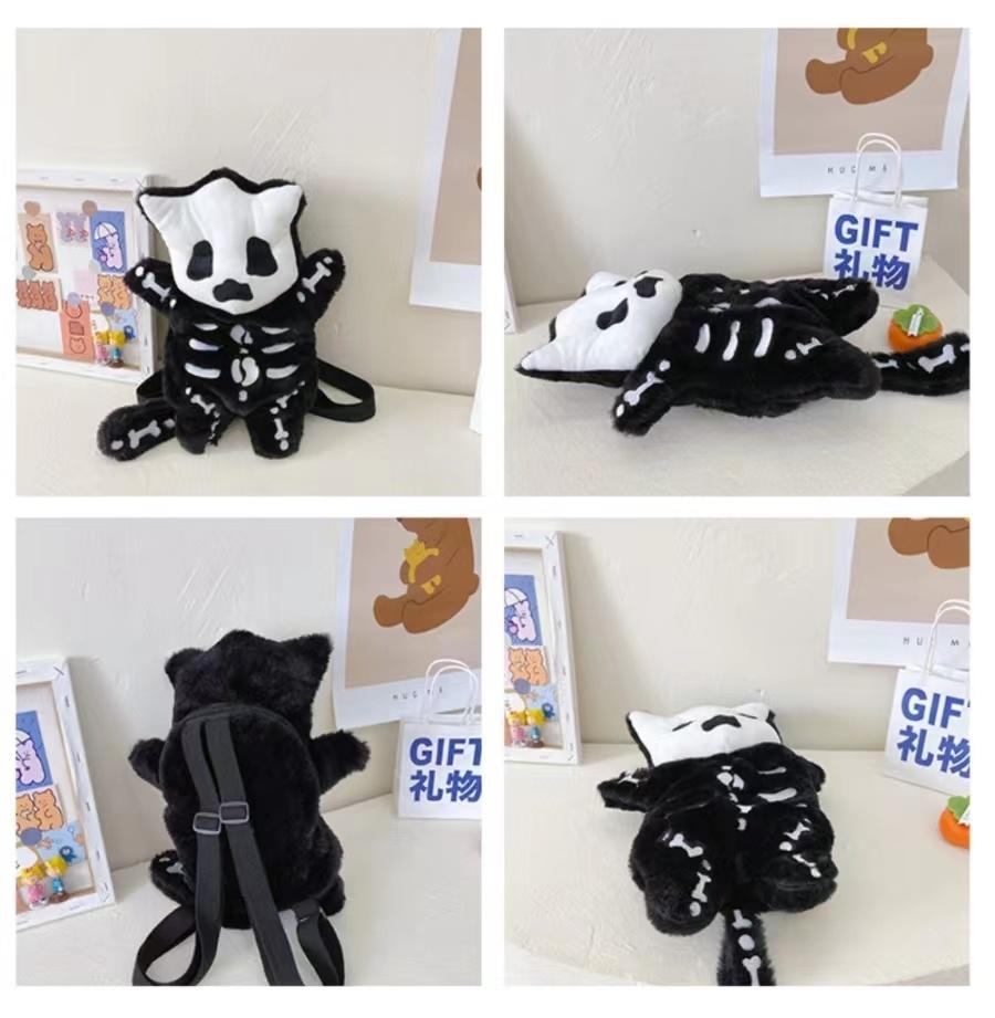 Y2K Novelty Cute Plush Backpack Cool Gothic Knapsack Harajuku Girl Street Personality Backpacks Fashion Women's Travel Rucksacks