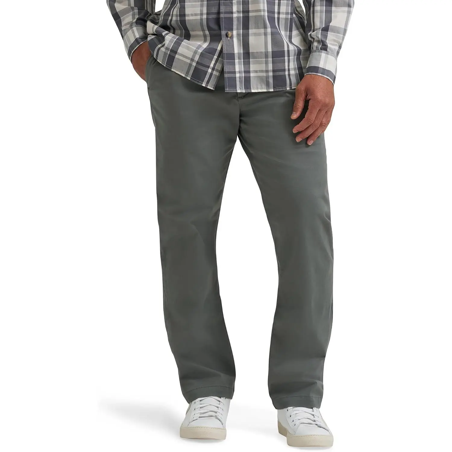 Straight Fit Flat Front Chino