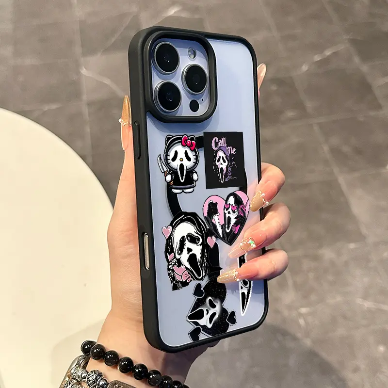Spooky Hello Kitty MixMagnetic Compatible Case for iPhone 17 16 E Pro Max 15 Plus 14 13 12 11 XS XR, Coquette Style | Trendy, Silicone, Lightweight, Shockproof, and Girly Protection