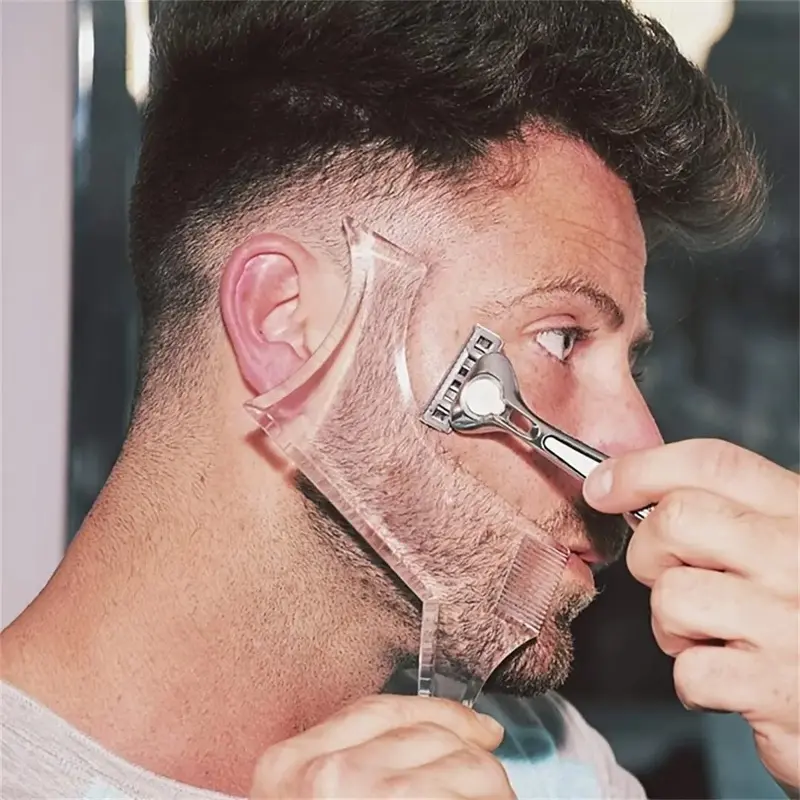 8-in-1 Multi functional Beard Shaping Template, Multi functional Beard Shaping Tool, Men's No Heat Styling Tool, Beard and Beard Styling Template, Heatless Styling Tools