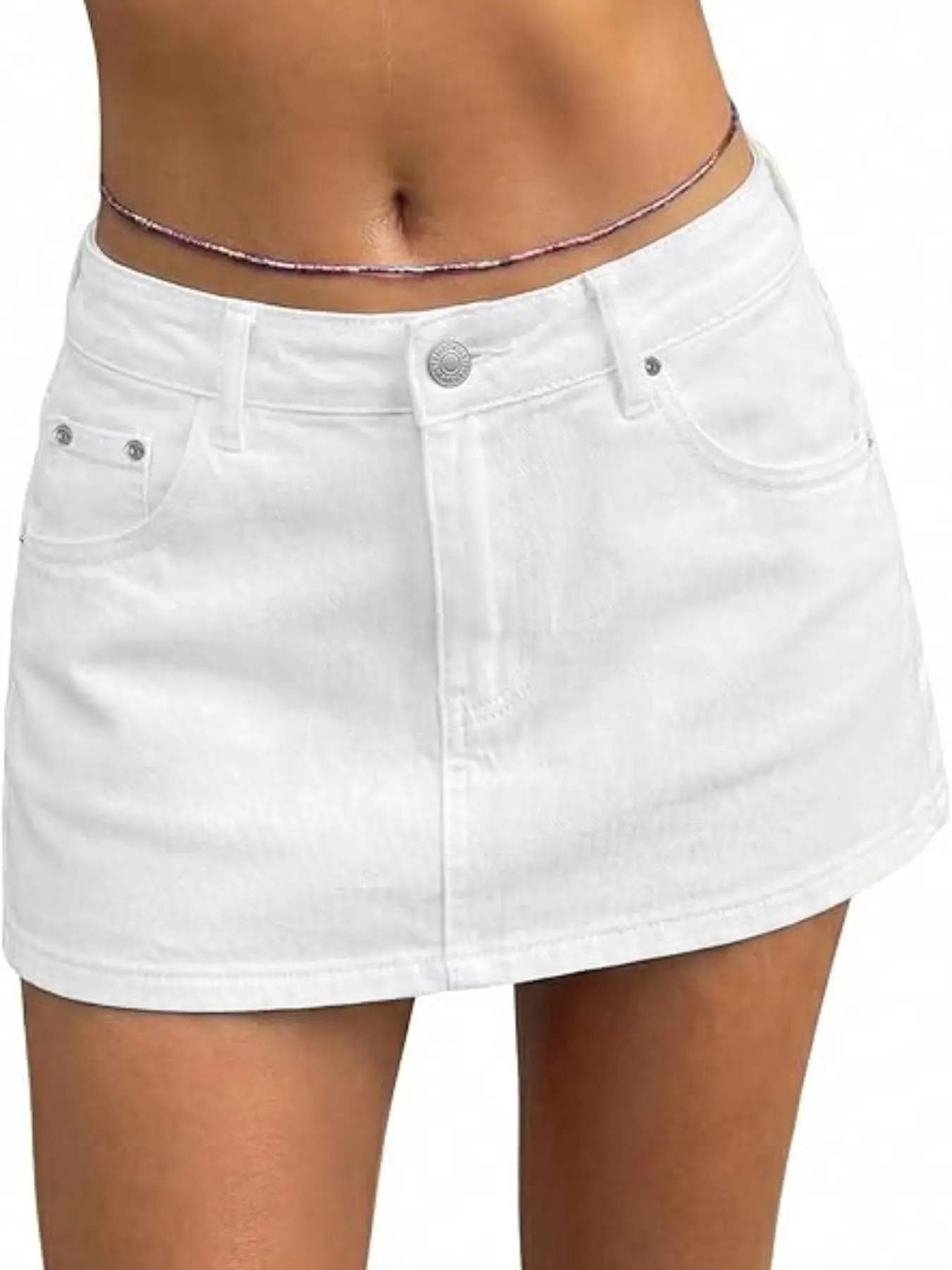 Women's High Waist Slim Fit Pencil Skirt, Plain Pattern, Short Length, Elegant Chic Style, All Seasons, Slim-Fitting Design