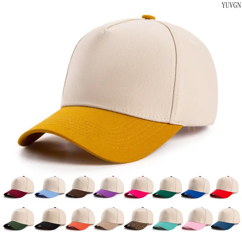Unisex 2-Tone Look Adjustable Size Baseball Cap - Curved Brim Blank Color Block Dad Hat, Outdoor Sports Travel Daily Casual Headwear, Two-Tone Look tiktokshopbacktoschool