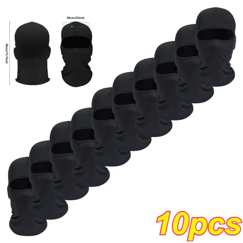 10pcs-Unisex Outdoor Breathable High-Stretch Neck Gaiter - UV Protection Face Cover for Skiing, Fishing, Cycling (Sports & Outdoor Accessory)