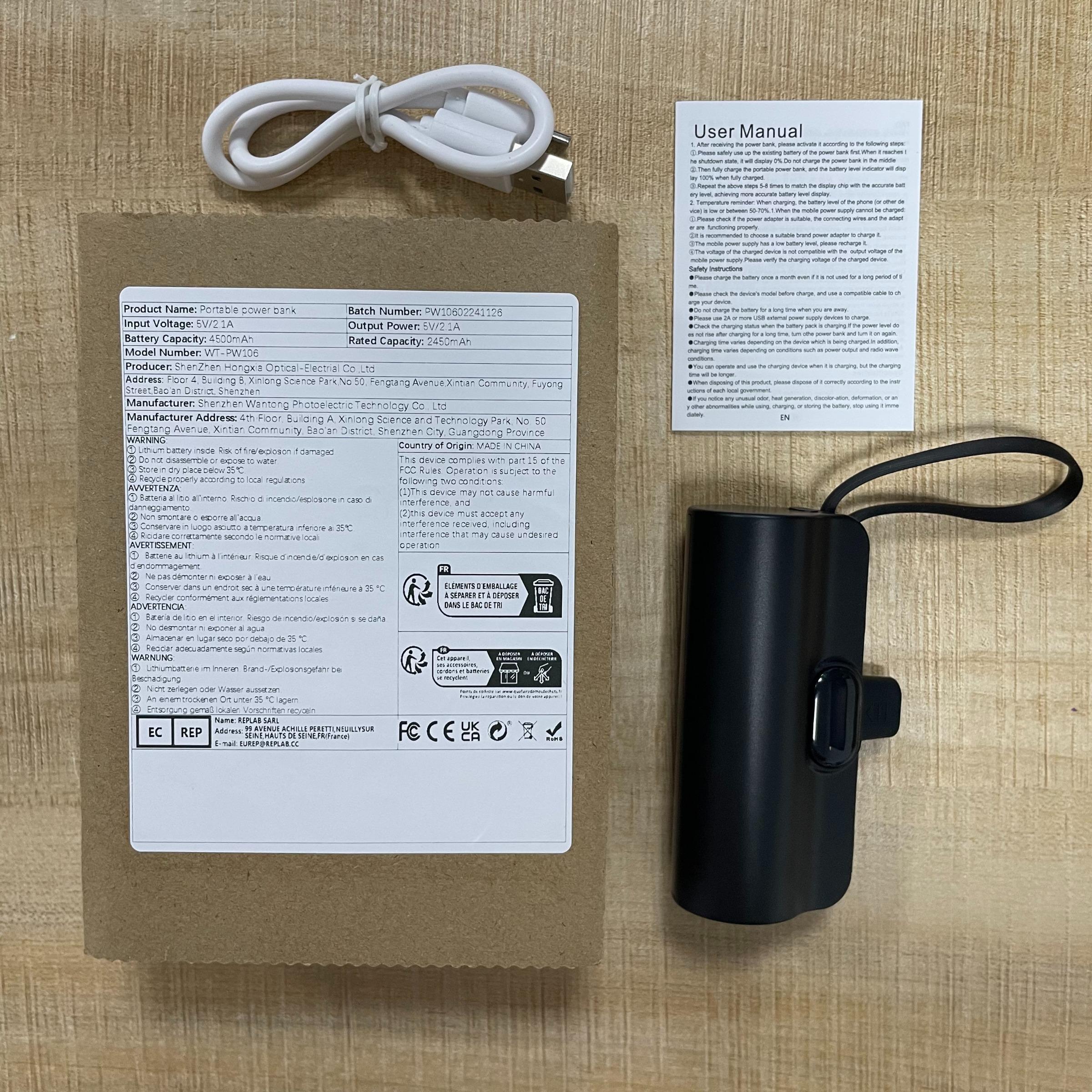 Portable Mini Emergency Capsule Charger, 4500mAh power bank, LCD Display Power Bank for iPhone & Android System Phones & Tablets, compatible for iPhone17 16 15 14 13 12 Pro Max Plus Portable Mini Emergency Capsule Charger, 4500mAh power bank, LCD Display Power Bank for iPhone & Android System Phones & Tablets, compatible for iPhone17 16 15 14 13 12 Pro Max Plus
