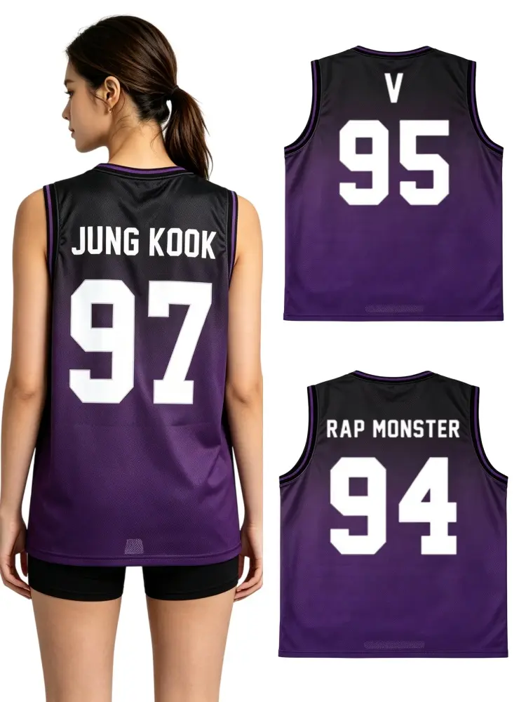 Returning in 2026 ARIRANG Sleeveless Basketball Jersey, BT21 Kpop Tour 2026 Printed Polyester Mesh Tank Top for Fans, Unisex Loose Fit Breathable Athletic Vest, Purple S-XXXL, Casual Streetwear Korean Pop Concert Merch Gift for Army Youth Adults