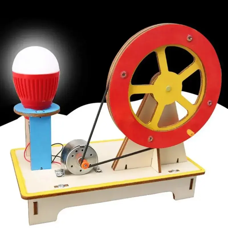 Hand-Crank Generator DIY Kit | Fun Science Project for Kids | Educational STEM Toy | Easy Assembly | Random Color