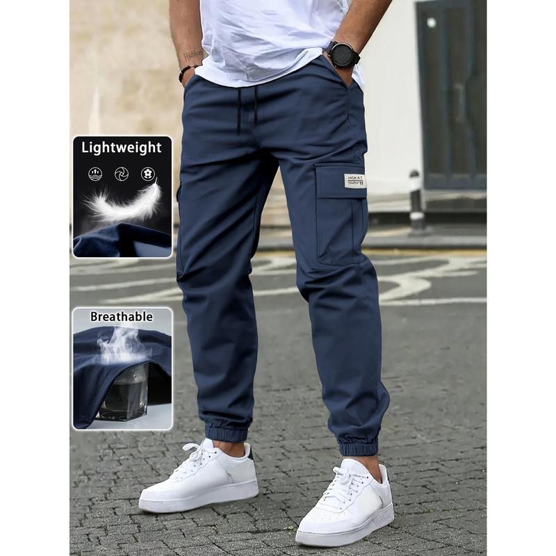 Men's Lightweight Tactical Cargo Pants - Durable Non-Stretch Ripstop Fabric Multiple pockets | Adjustable Drawstring Waist for Hiking, Camping & Outdoor Work | Breathable Quick-Dry Workwear (Machine Washable)