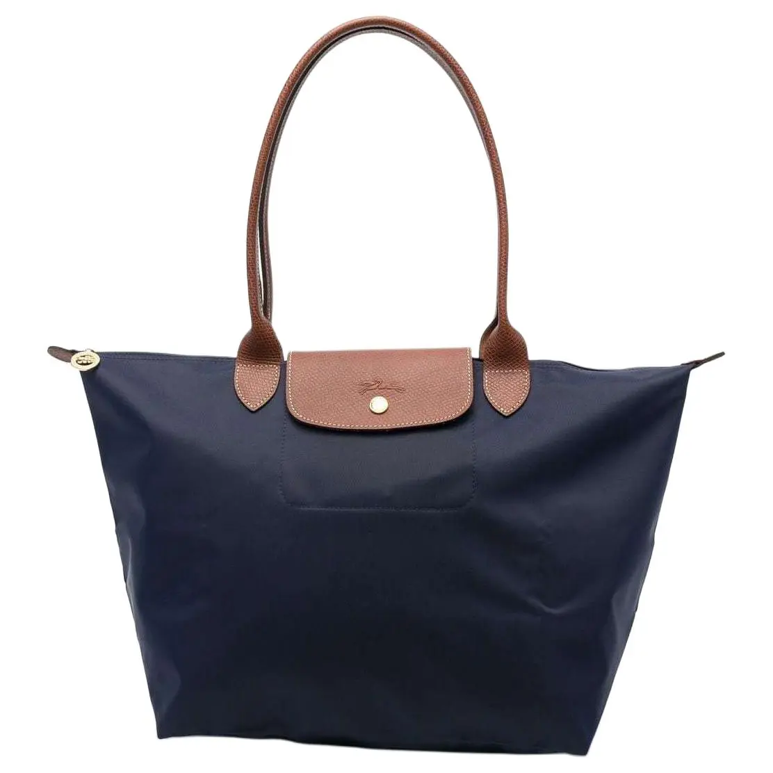 Longchamp Original Tote Bag for Women – Snap-Zip Closure, Recycled Canvas, Navy Blue Longchamp Original Tote Bag for Women – Snap-Zip Closure, Recycled Canvas, Navy Blue