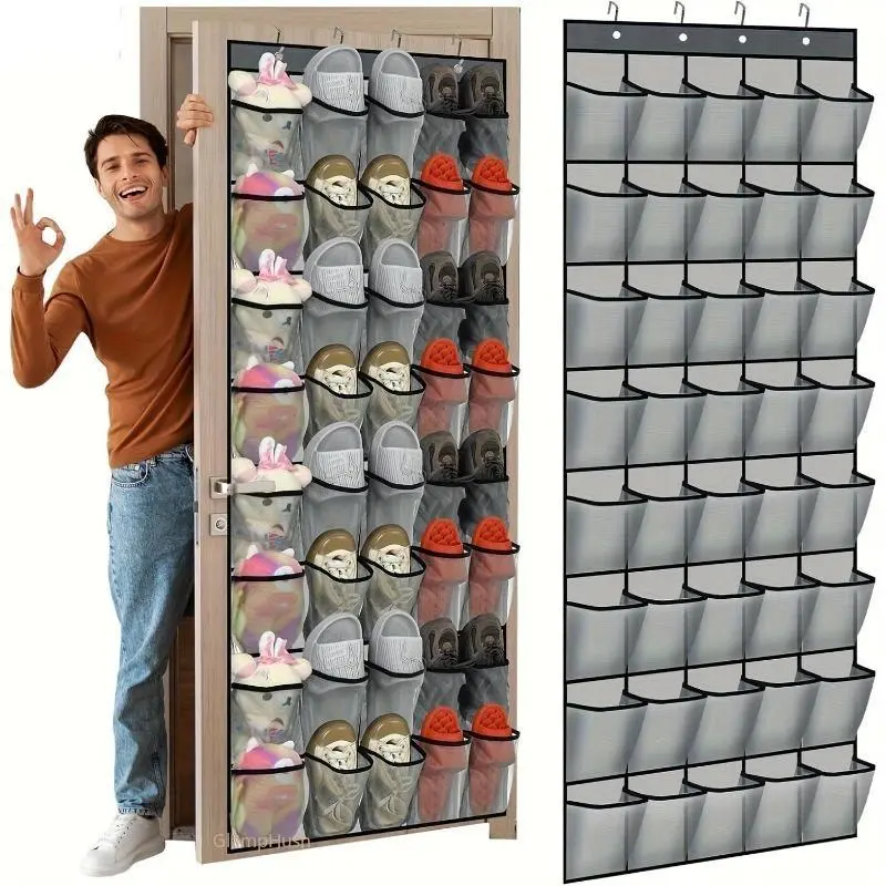 Multifunctional Hanging Over-the-Door Shoe Storage Organizer - Wall-Mounted Bag with Pockets for Sports Gear, Daily Essentials - Small Room Organization Product, Room Storage, Organizer Storage