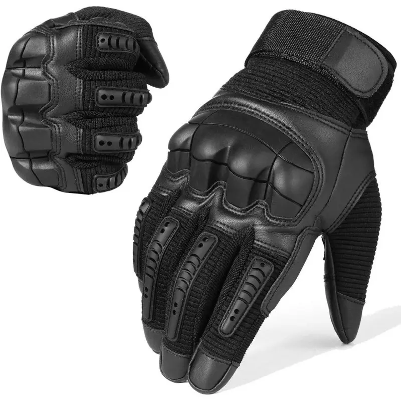 Touch Screen Tactical Gloves with TPR Knuckle Protection, Full Finger Military Gloves for Outdoor Sports, Cycling, Hiking, Work