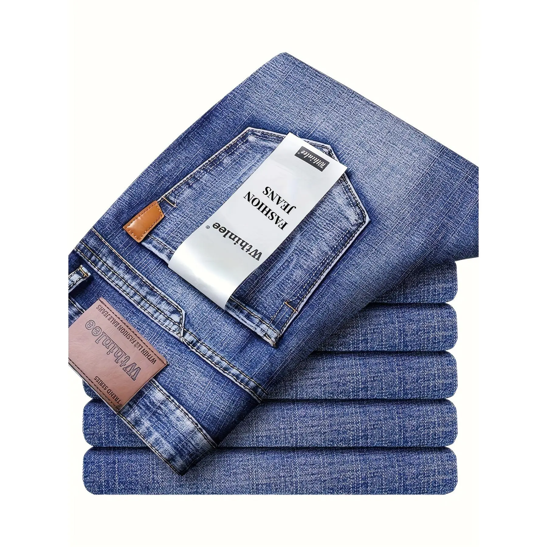 Mens For Jeans Men'S Solid Denim Jeans, Light Business Style Slightly Stretch Straight Leg Pants For Outdoor Casual Daily Pantalones Para Hombres Mens Clothes Men Jeans Ropa De Hombre Jeans De Hombre Men Pants Black Jeans Jeans De Hombre Menswear