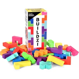 BUILDZI by - The Fast Stacking Building Block Game for The Whole Family - 2 to 4 Players Ages 6 to 96 - Plus Fun Party Games for up to 8 Players