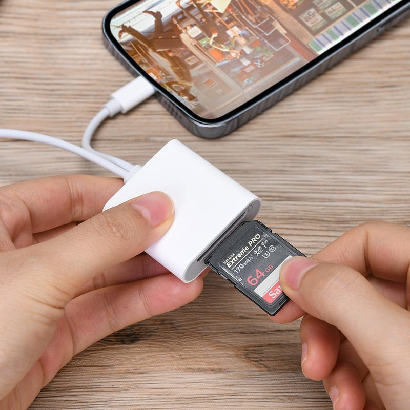USB-C to SD Card Reader, Memory Card Reader, Multi-functional Type-C Interface Mobile Phone SD Card Reader, Mobile Phone Accessories for iPhone 13/14/15/16 USB-C to SD Card Reader, Memory Card Reader, Multi-functional Type-C Interface Mobile Phone SD Card Reader, Mobile Phone Accessories for iPhone 13/14/15/16
