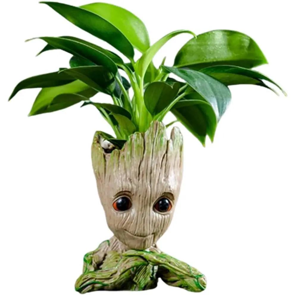 Unique Planter for Indoor Plants Pot Cactus Cute Flowerpot with Drainage Hole,Funny Succulent Planters Home Decor Adorable Christmas Birthday Gift for Plant Lovers -6 inch