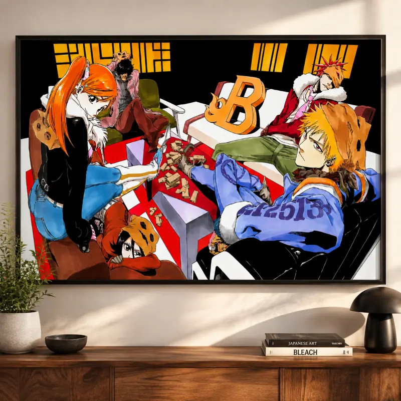 Bleach Anime Character Poster, Japanese Manga Wall Art, Soul Reaper Anime Decor, Bedroom Dorm Gaming Room Decor, Otaku Room Aesthetic, Anime Fan Gift, Manga Lover Gift, Japanese Anime Wall Decor, Gift