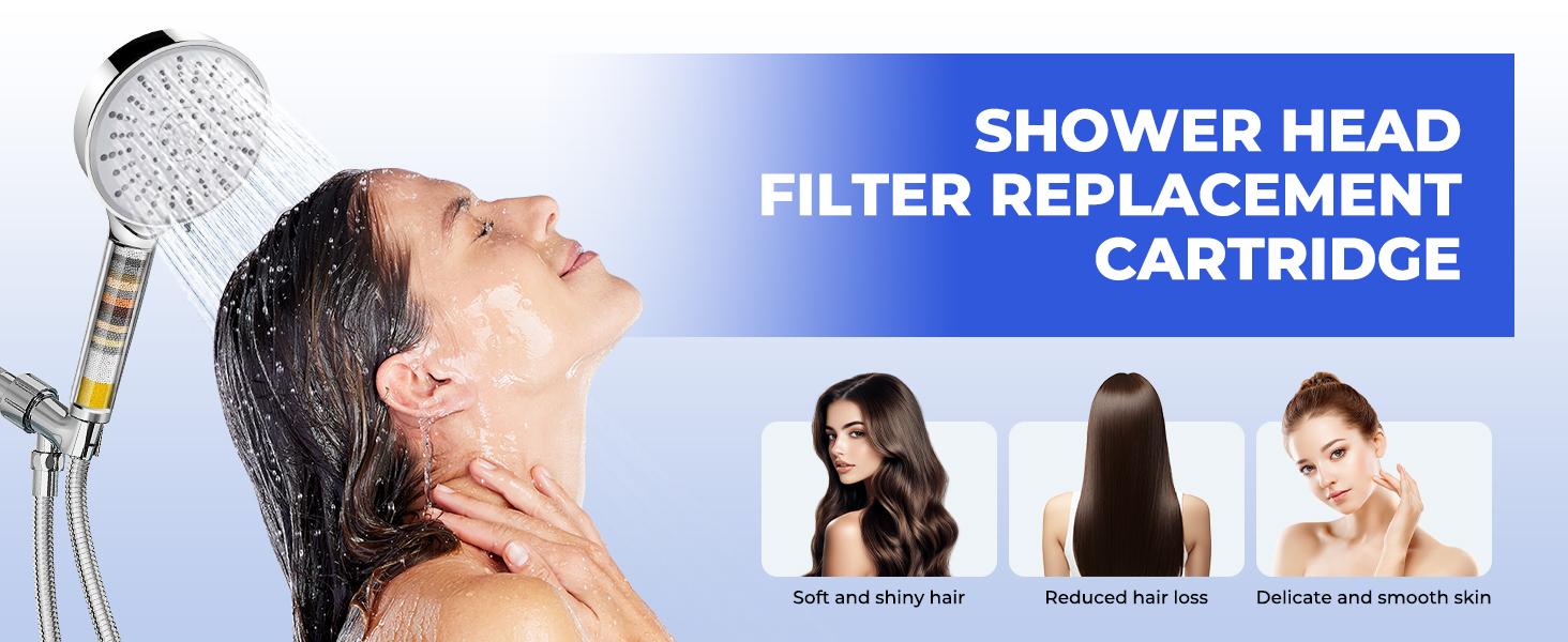 4 Pack Shower Head Compatible with Feellso Shower Head, Hard Softener Cartridge, Removes Chlorine and metals to Improve Skin & Hair