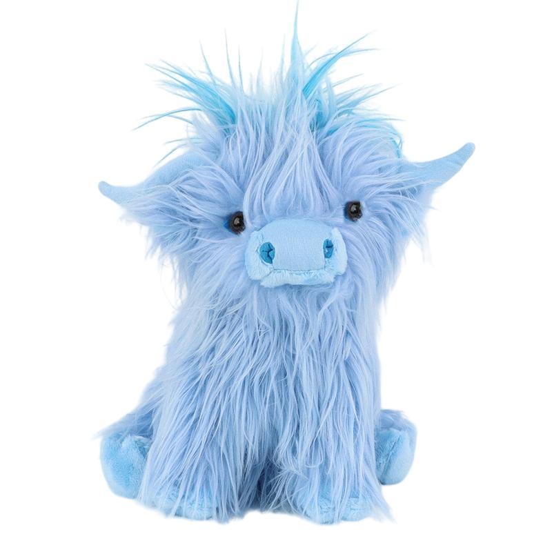 Fluffy Light Blue Highland Cow Plush Doll | Adorable Huggable Companion Ideal Birthday Gift & Cozy Decor