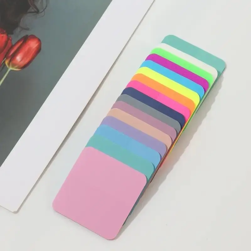 160 Sheets Transparent Sticky Notes, 8 Colors Square Waterproof Self-Adhesive Notes, School Office Supplies, Pet Index Stickers