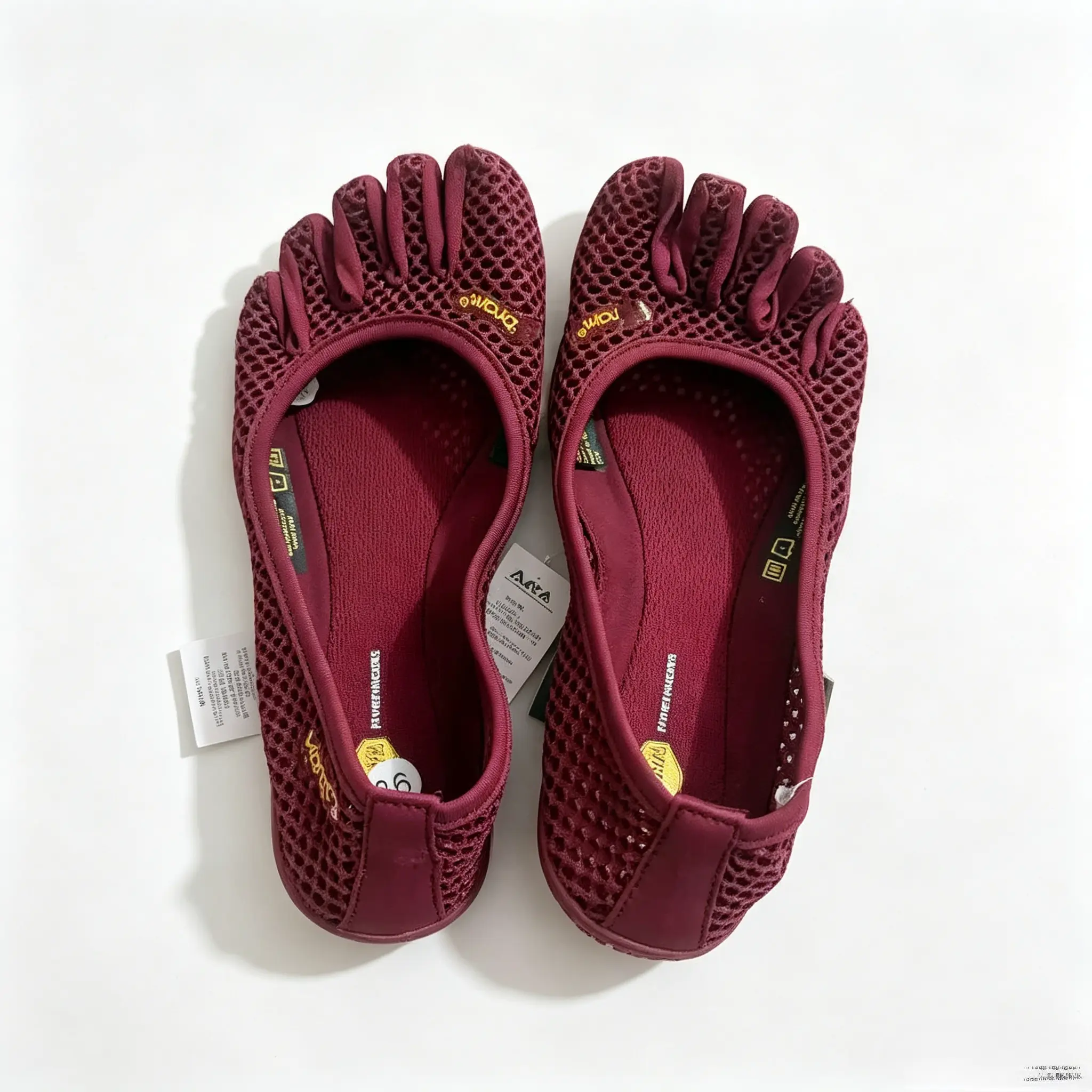 Women Slip On Five Toe Barefoot Water Shoes Breathable Mesh Wide Box Non Aqua Socks Zero Drop Minimalist Footwear for Yoga Beach Swimming Trail Running Wine Red yoga shoes women, beach swimming aqua socks