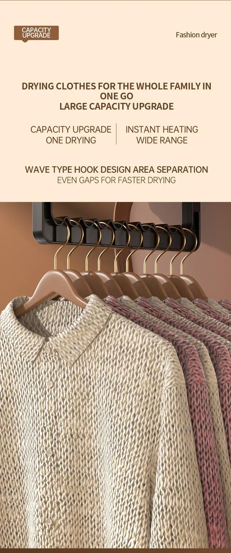 Mini Portable Folding Dryer with US Plug - Timing Function Energy Saving Three Colors - Space Saving for Business Travel Tourist Apartments Household Items Home Appliances