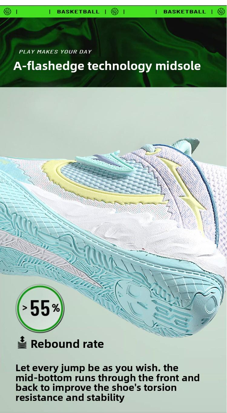 (New)[Sneakers] Basketball Footwear for Men, Offered in Various Colors Such As Purple, Neon Green, And Blue.Features a Breathable Mesh Upper.Ideal for Year-Round Use-Running, Workouts, And Casual Attire.Perfect for Basketball, Jogging