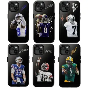 Football player phone case, 2026 football fan phone case, compatible with iPhone 17/16/15/14/13/12/11 Pro Max/Plus and Samsung Galaxy S23FE/22/23/24/25.