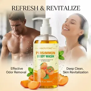 Persimmon Body Wash for Old People Smell, Natural Deodorant Bar Soap for Strong Odor Smelly Feet Remove, Cleansing Body Deodorizing with Persimmon & Green Tea Extracts