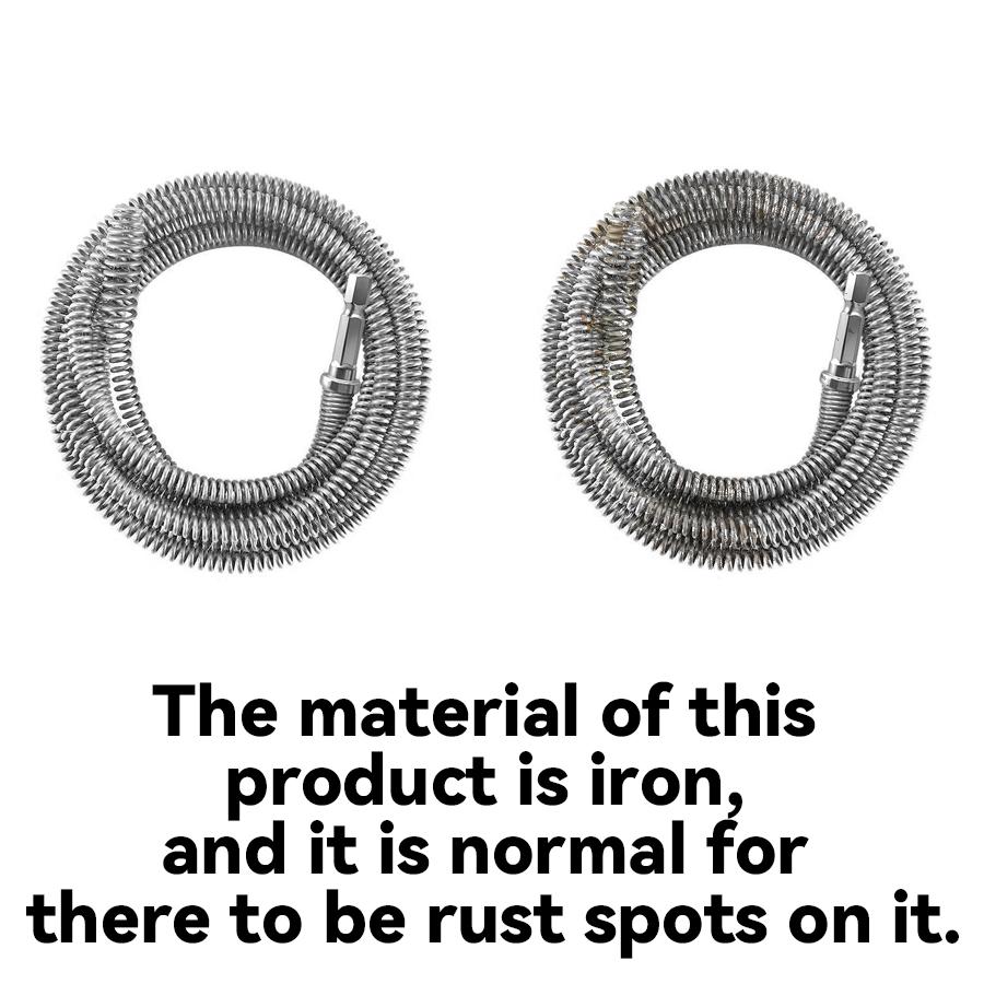 Electric Drain Cleaner 5m/196.85 Inch, Pipe Cleaning Spring, Sewer & Toilet Floor Drain Cleaner, Integrated Head Design, Drain Auger