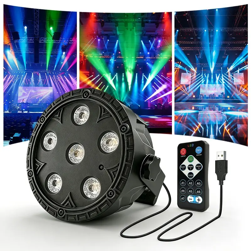 LED Stage Light, RGB LED Par Party Light, Dj Par Light for Events, Weddings, Parties, Performances, Stage Lighting Equipment, Music Sync Lights