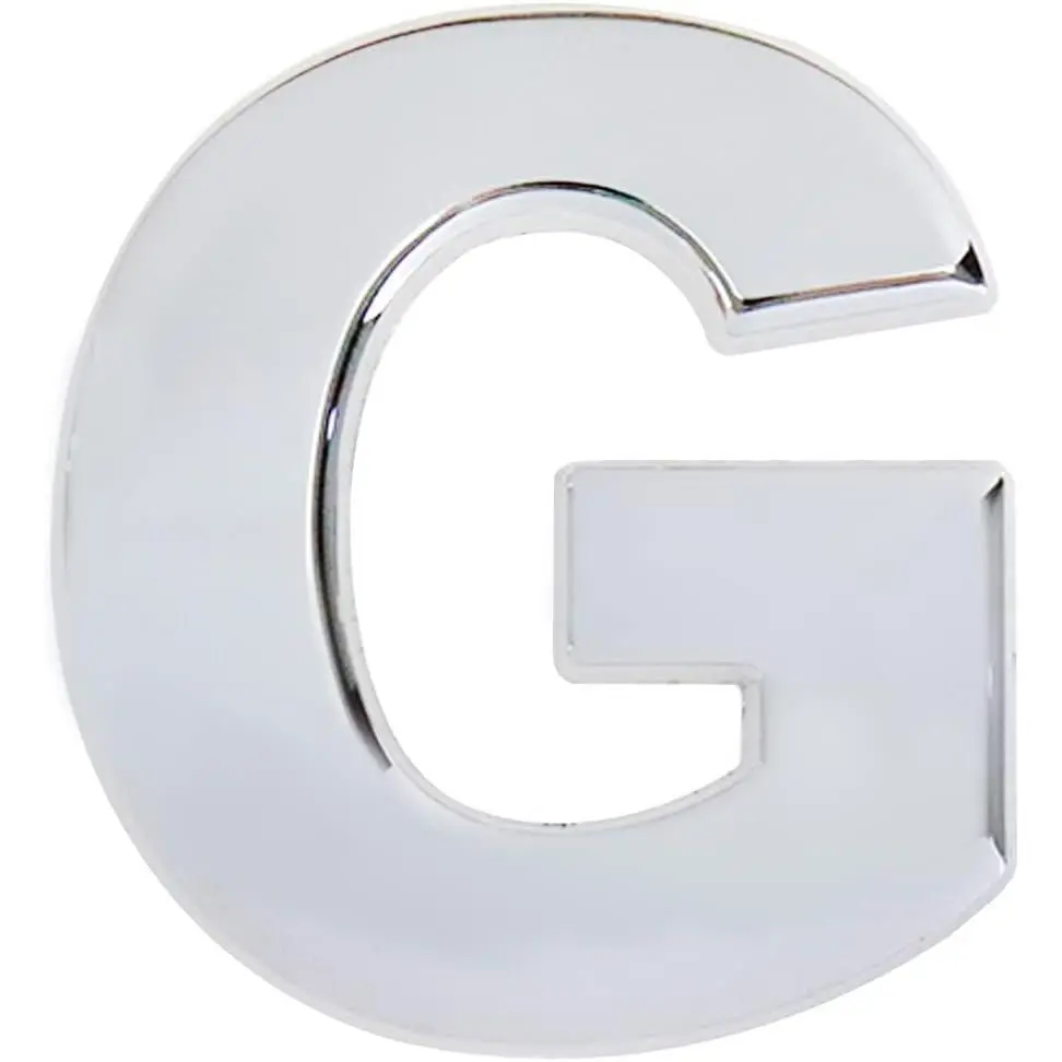 3D Metal Car Emblem Letter Sticker Chrome Plating Badge Decal | Zinc Alloy Automobile Symbol Badge Decal, Strong Self-Adhesive Backing, For Auto Car Truck Motorcycle DIY Stylish Decor Sign