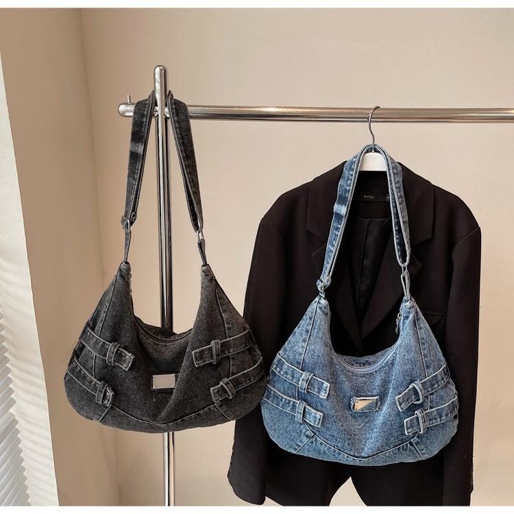 New Fashion Large Capacity Denim Crossbody Shoulder Bag for Women Casual Storage Bag Textured Casual and Versatile Coach Bag