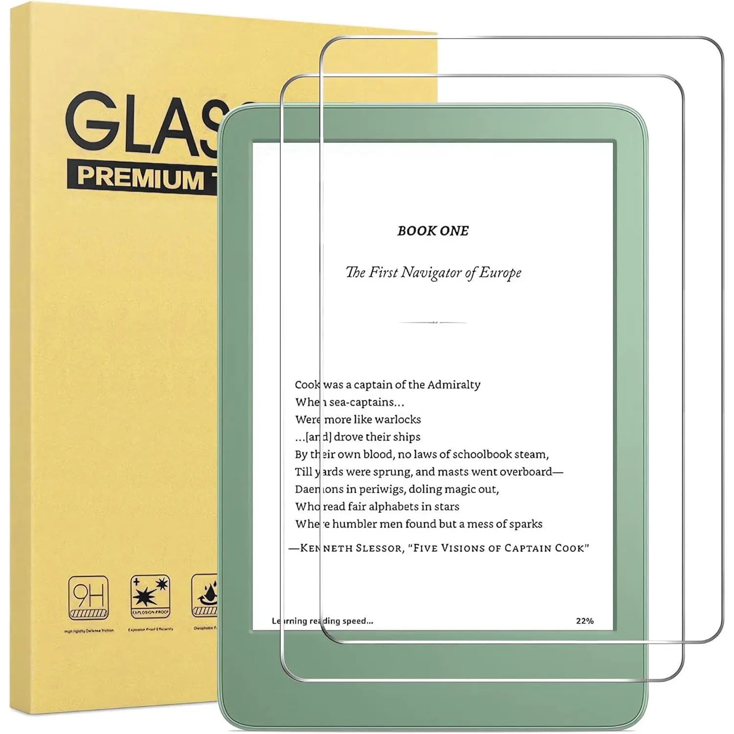 [ 2 Pack] Tempered Glass Screen Protector for Kindle e-reader 6.0 inch 2024 2022 release 11th Generation (Clear, 6.0 Inch kindle 2024/2022)