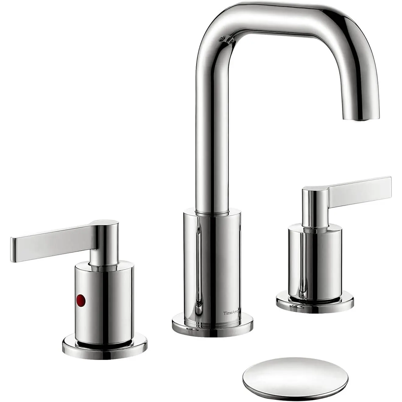 Bathroom Faucet for 3 Hole, Chrome Faucets with Pop-up Drain | Widespread Bathroom Sink Faucet, Modern Metal 2-Handle Lavatory  Rv Faucets with 360° Swivel Stainless Steel Spout