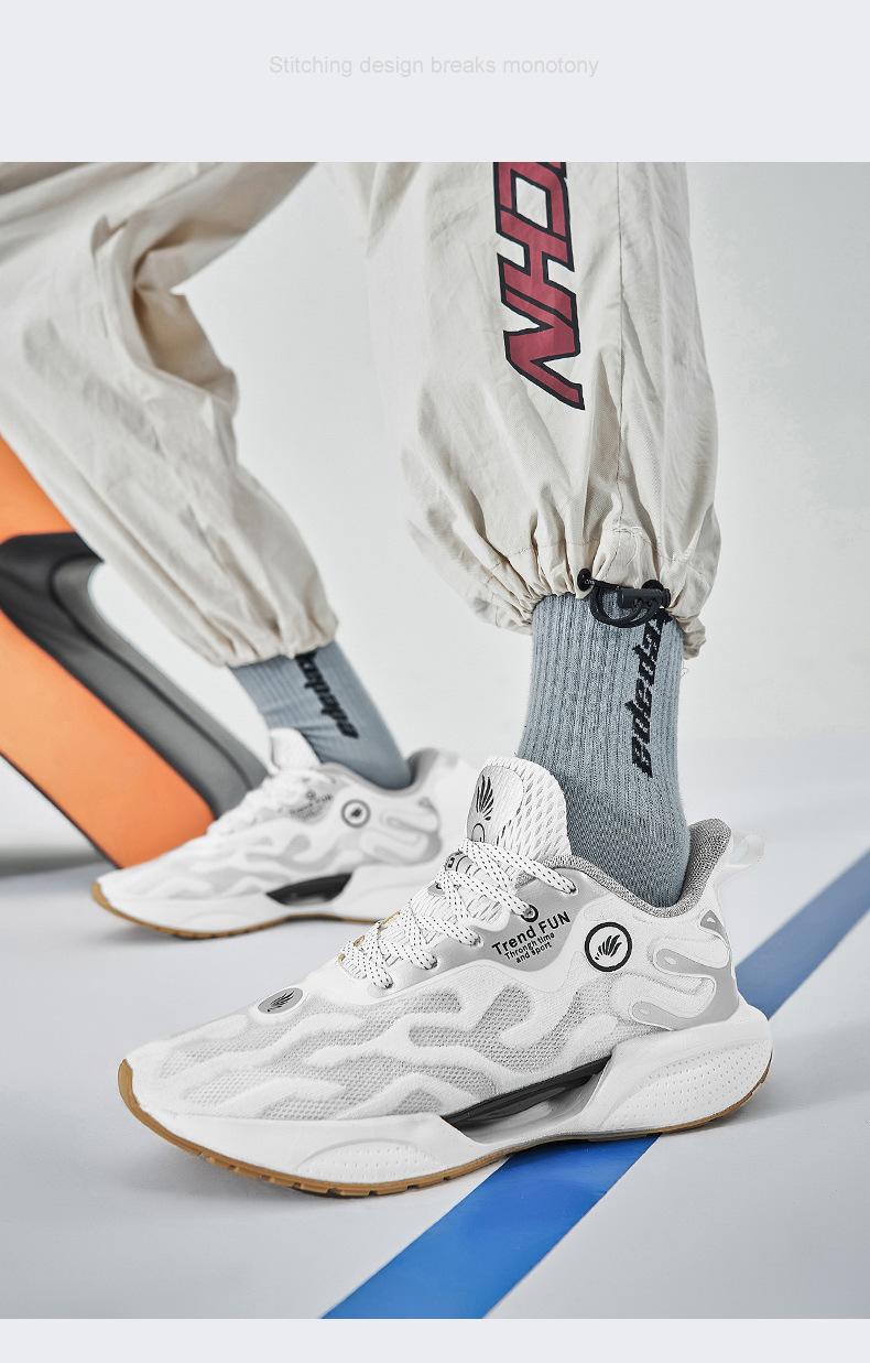 Men's Summer Fashion Trendy Lace-Up Running Shoes, Mesh Men's Shoes, Thick-Soled Comfortable Low-Top Sneakers