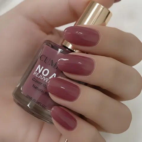 Ice-Clear Bayberry Nail Polish, Fast Drying Nail Polish, Dries quickly without baking, easy to apply, strengthens weak and thin nails, brightens nails with a naturally glossy finish, long-lasting, suitable for daily commutes, nail art enthusiasts