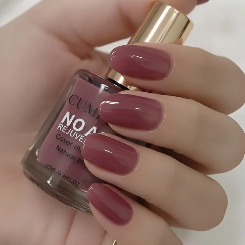 Ice-Clear Bayberry Nail Polish, Fast Drying Nail Polish, Dries quickly without baking, easy to apply, strengthens weak and thin nails, brightens nails with a naturally glossy finish, long-lasting, suitable for daily commutes, nail art enthusiasts