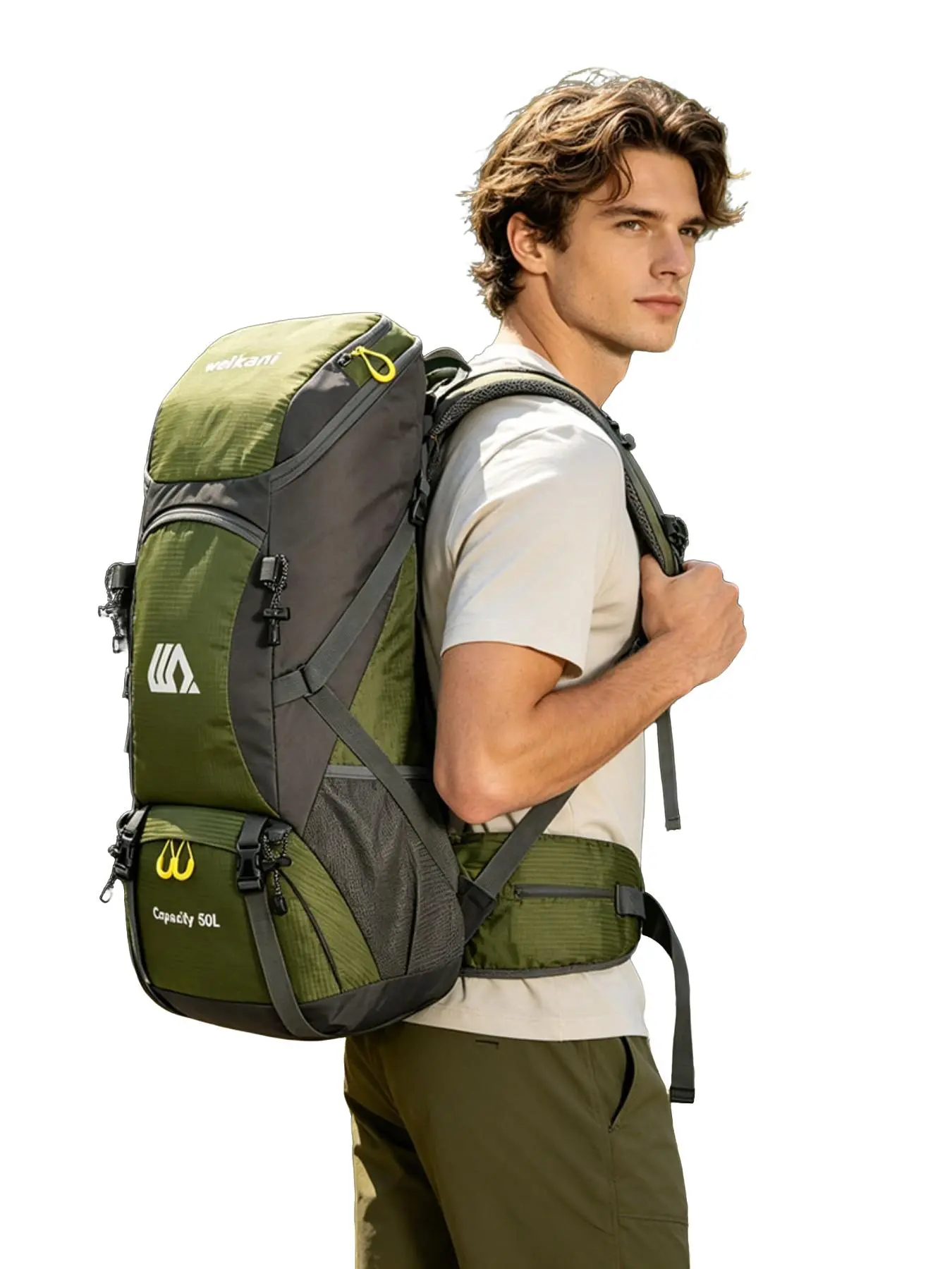 50L Large Capacity Multi-Functional Travel Backpack, Unisex Hiking Climbing Bag, Outdoor Sports Backpack, Versatile and Durable Design