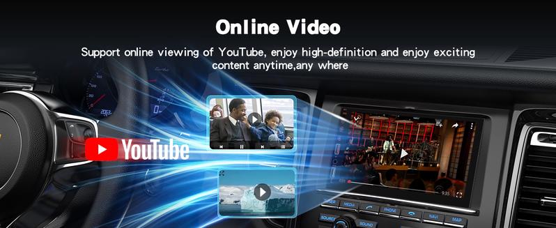 Double Din Wireless Carplay Android Auto Car Stereo, 7” IPS Touch Screen Car Audio Receiver with YouTube Video Playback, WiFi GPS FM Bluetooth Hands-Free, Mirror Link, Backup Camera, EQ, USB/AUX/SWC, MIC, Father's Day Gift