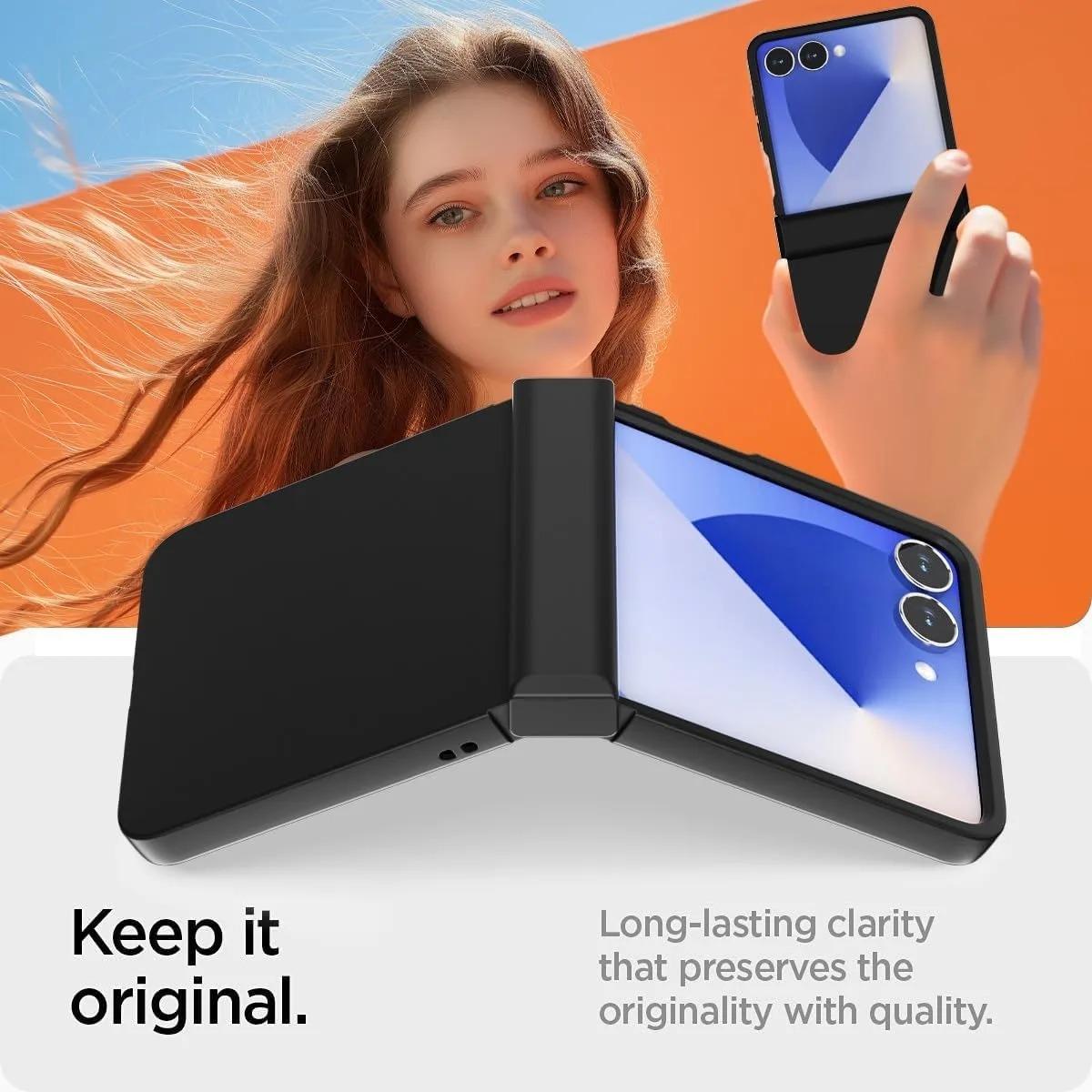 Fin Hinge Protective Solid Color Shockproof Folding Phone Case For Samsung Z Flip 7 6 5 4 3 ZFlip7 Flip6 Flip5 5G Hard PC Slim Cover