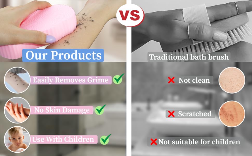 [2 count]Magic Exfoliating Bath Sponge, 3D Super Soft Exfoliating Bath Sponge, Skin Friendly and Reusable, Alternative to exfoliating Gloves, Random Color.Christmas gifts, New Year gifts, Black Friday