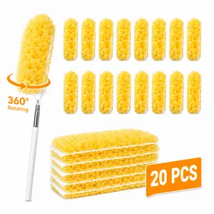 20 Pack ,Heavy Duty Disposable Dusters Kit,  Unscented Duster Refills, 360° Dust Grabber for Furniture, Ceiling Fans, Blinds, Electronics & Home Cleaning