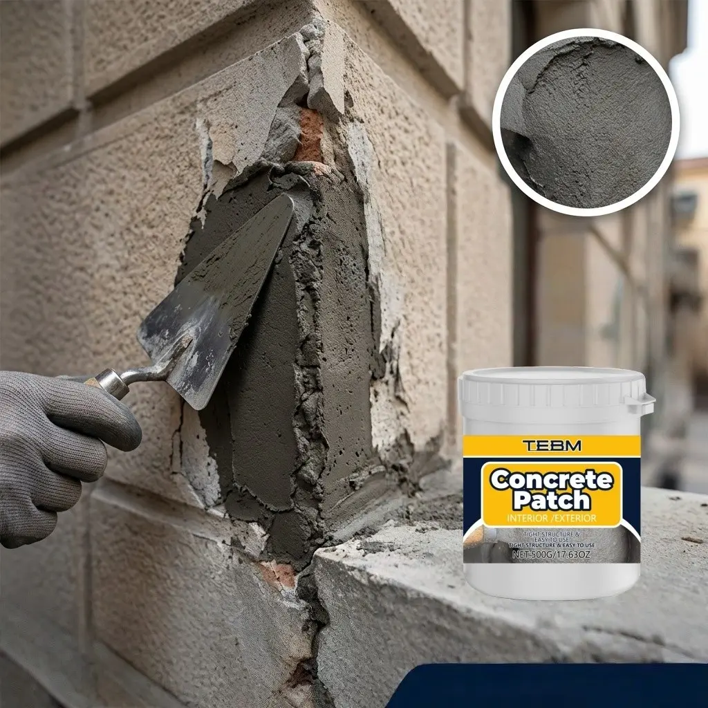 Concrete Repair Mortar, Durable Waterproof Heavy-Duty, Easy Mix and Apply, Ideal for Indoor Basement Walls, Foundation Cracks, Pool Decks, Property Management