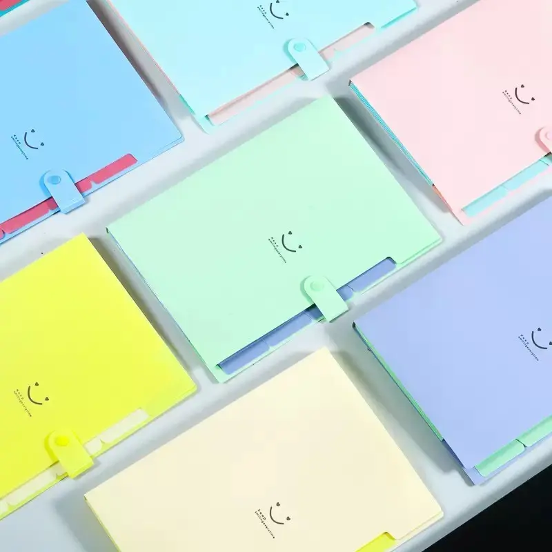 Expandable Plastic File Organizer, 12-Layer A4 Document Storage Bag, Paper Classification Folder, Office & Home Use, Vintage Color