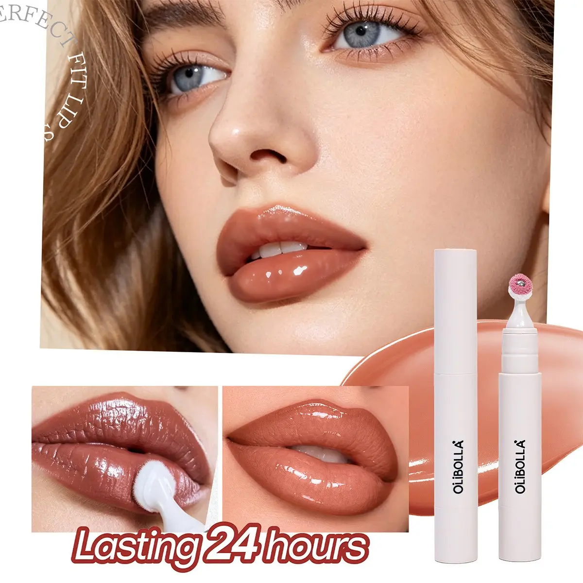 Steel Ball Velvet Brush Head Water Gloss Lip Gloss, Plumping Juice Lip Color, Moisturizing, Long-Lasting, Perfect for Holidays and Birthdays