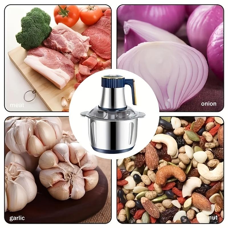 5L Stainless Steel Electric Meat Grinder - 5-Speed Kitchen Food Processor with 5-Speed Motor for Grinding Mixes, Garlic Blending, Chili Processing