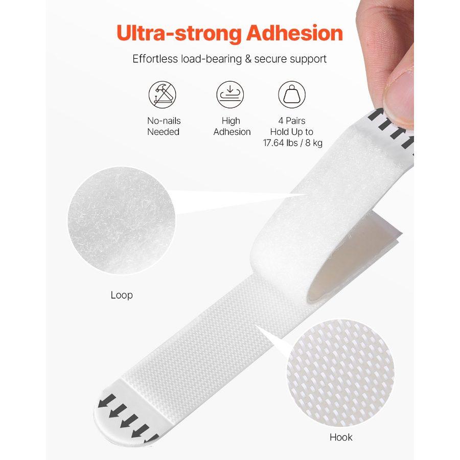 VEVOR Picture Hanging Strips, 34 Pairs, Large Picture Hangers with Removable Adhesive, Hook Loop Strips, Wall Hanging Strips for Damage Free Picture Hanger, Mounting of Photos, Frames, Wall Decor VEVOR Picture Hanging Strips, 34 Pairs, Large Picture Hangers with Removable Adhesive, Hook Loop Strips, Wall Hanging Strips for Damage Free Picture Hanger, Mounting of Photos, Frames, Wall Decor