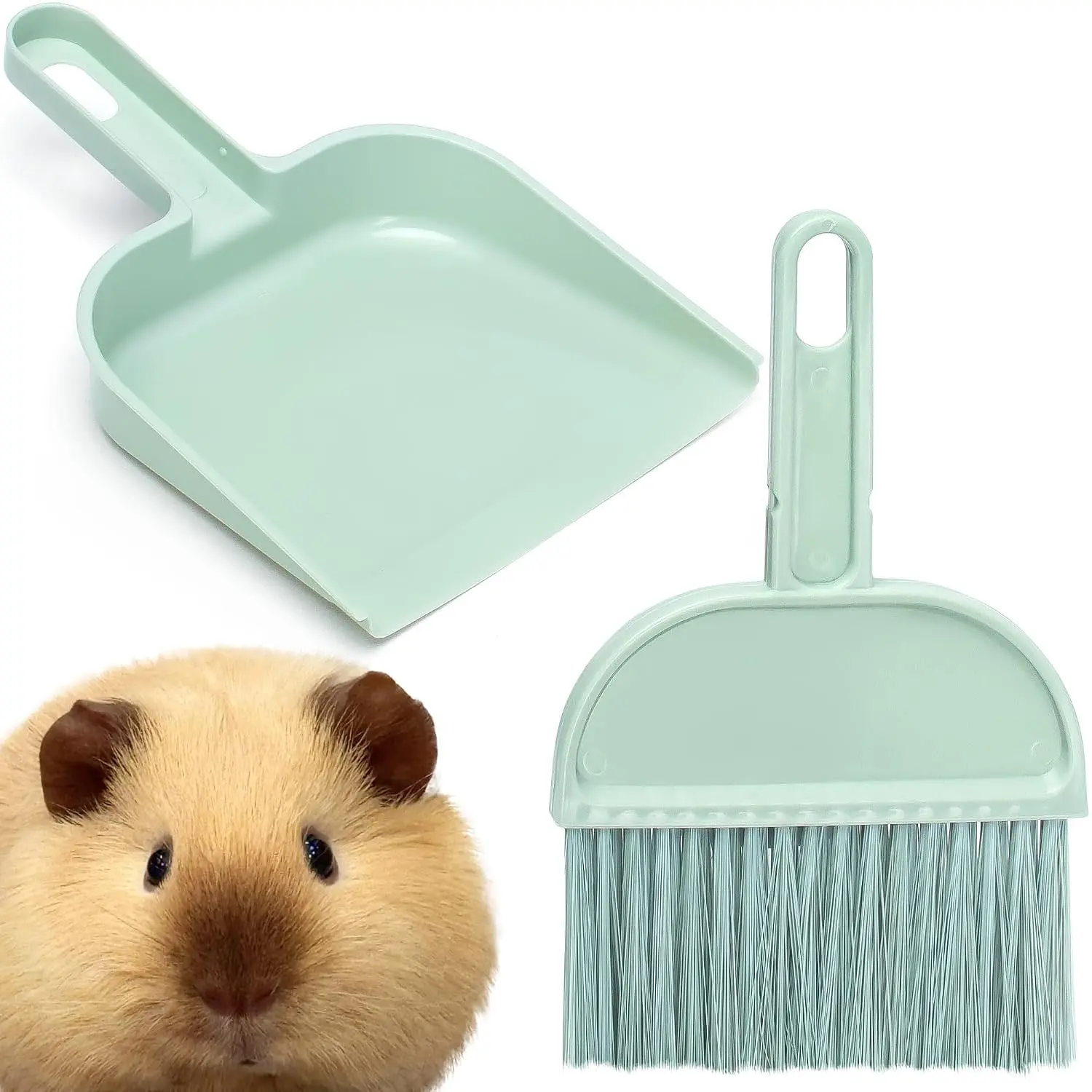 Cage Cleaner for Guinea Pigs Mini Dustpan and Brush Set |   for Chinchilla, Hamster, Bunny, Small Animals Cleaning Tool Kit